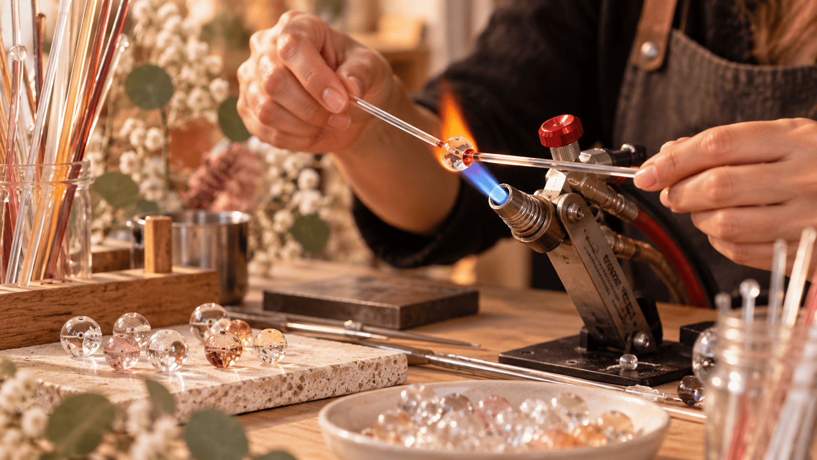 Atelier perles au chalumeau | verre d'art