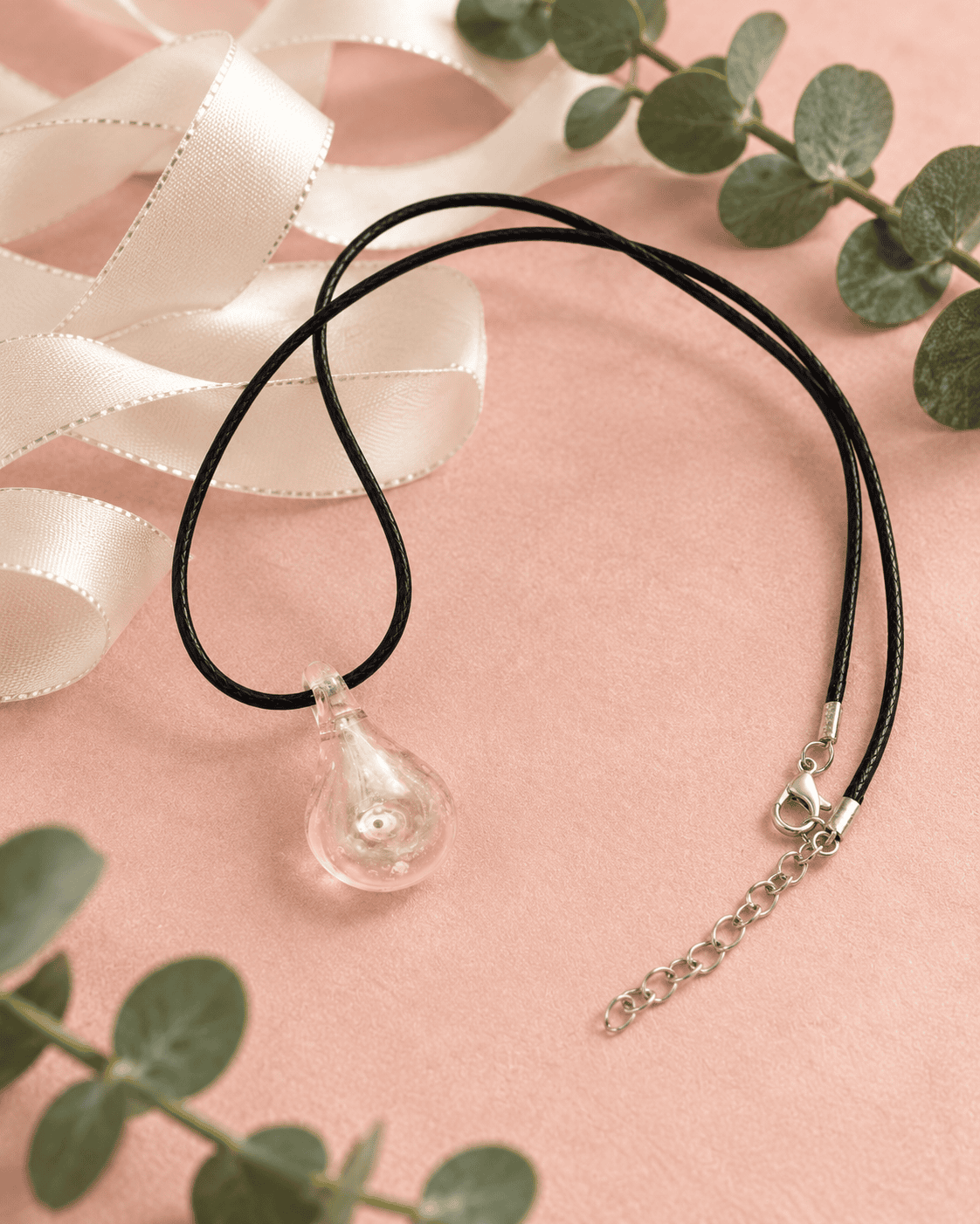 Pendentif olfactif Lueur Rosée en verre recyclé provenant d’un lustre
